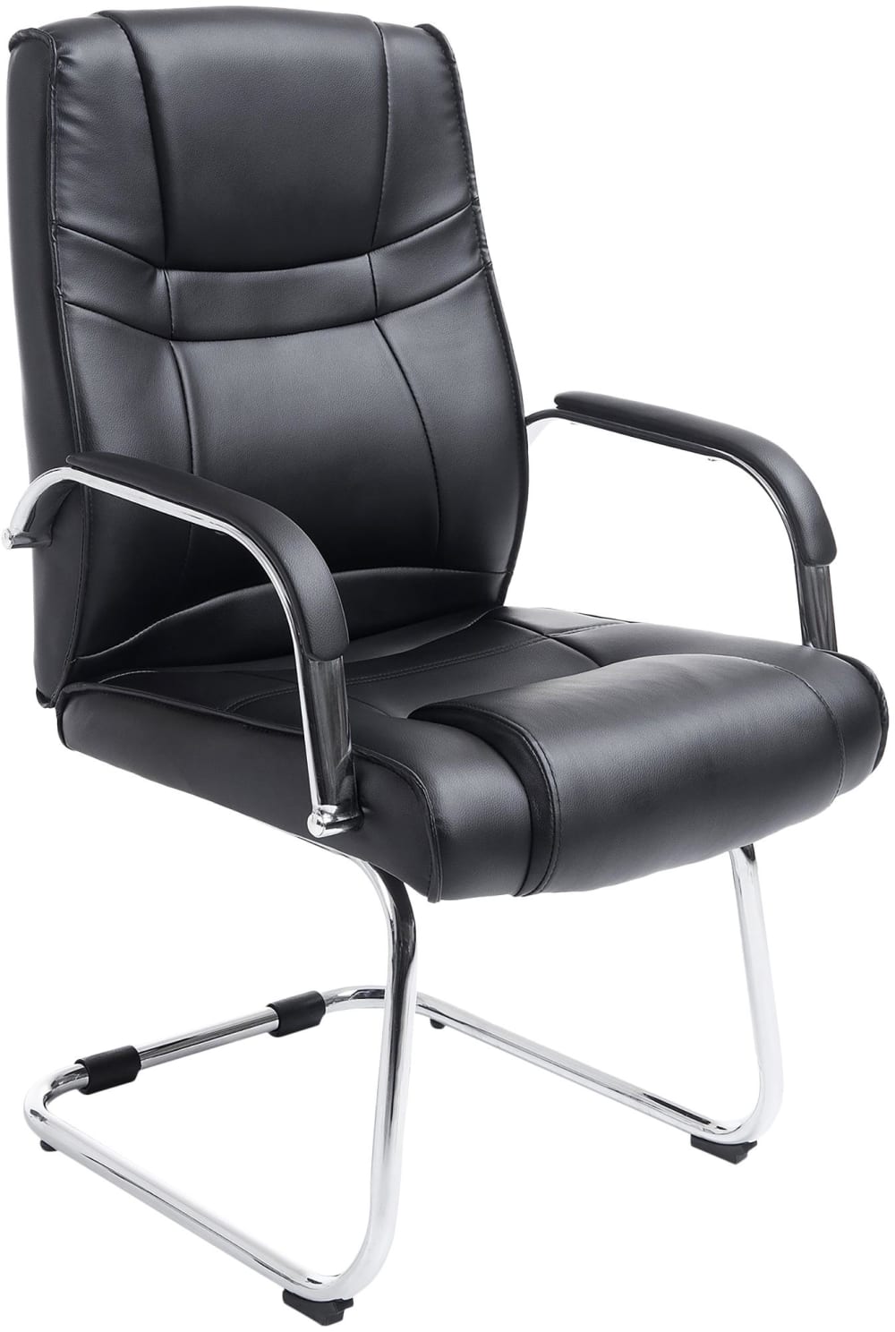 wohnli-moebel-suche-Freischwinger-mit-Sitz-aus-Kunstleder-schwarz Wohnli Möbelsuche - Freischwinger mit Sitz aus Kunstleder schwarz