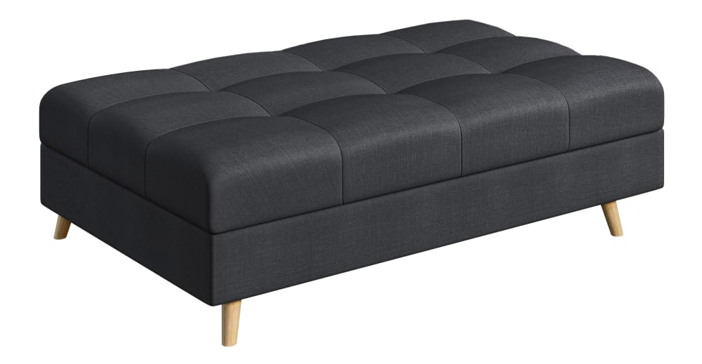 Wohnli Möbelsuche - Fußhocker im skandinavischen Design aus Mikrofaser-Stoff