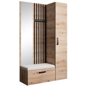 Wohnli Möbelsuche - Garderobe mit Lamellen und Hochschrank