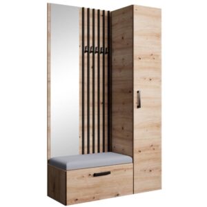 Wohnli Möbelsuche - Garderobe mit Lamellen und Hochschrank