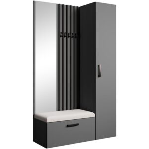 Wohnli Möbelsuche - Garderobe mit Lamellen und Hochschrank