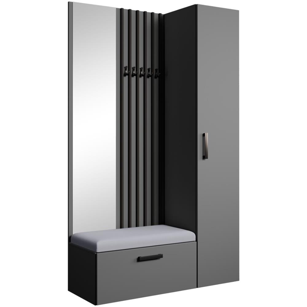 wohnli-moebel-suche-Garderobe-mit-Lamellen-und-Hochschrank-graphitgrau-121x203-cm Wohnli Möbelsuche - Garderobe mit Lamellen und Hochschrank