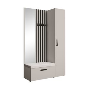 Wohnli Möbelsuche - Garderobe mit Lamellen und Hochschrank