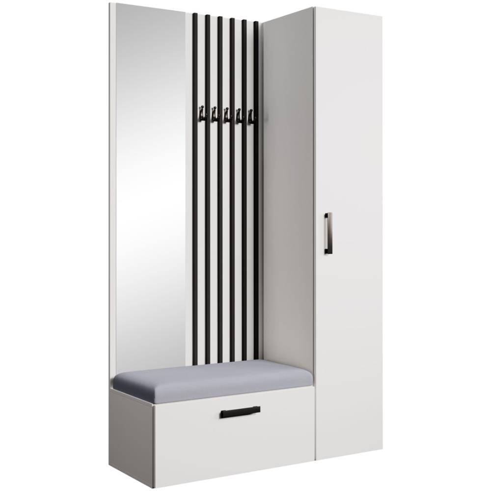 wohnli-moebel-suche-Garderobe-mit-Lamellen-und-Hochschrank-kaschmirgrau-121x203-cm Wohnli Möbelsuche - Garderobe mit Lamellen und Hochschrank