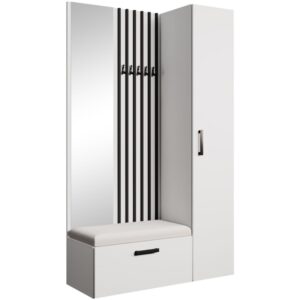 Wohnli Möbelsuche - Garderobe mit Lamellen und Hochschrank