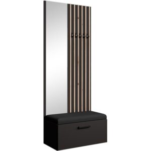 Wohnli Möbelsuche - Garderobe mit Lamellen und Spiegel