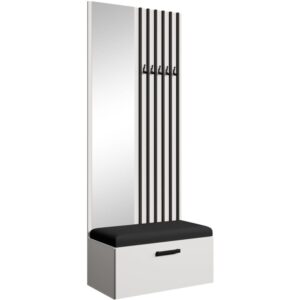 Wohnli Möbelsuche - Garderobe mit Lamellen und Spiegel