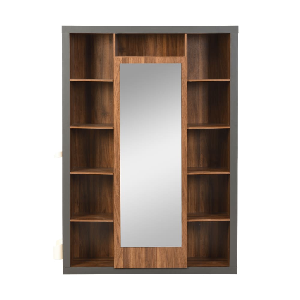 wohnli-moebel-suche-Garderobe-mit-Spiegel-Fluegeltuerenschrank-mit-AbtropfflaecheBraun Wohnli Möbelsuche - Garderobe mit Spiegel