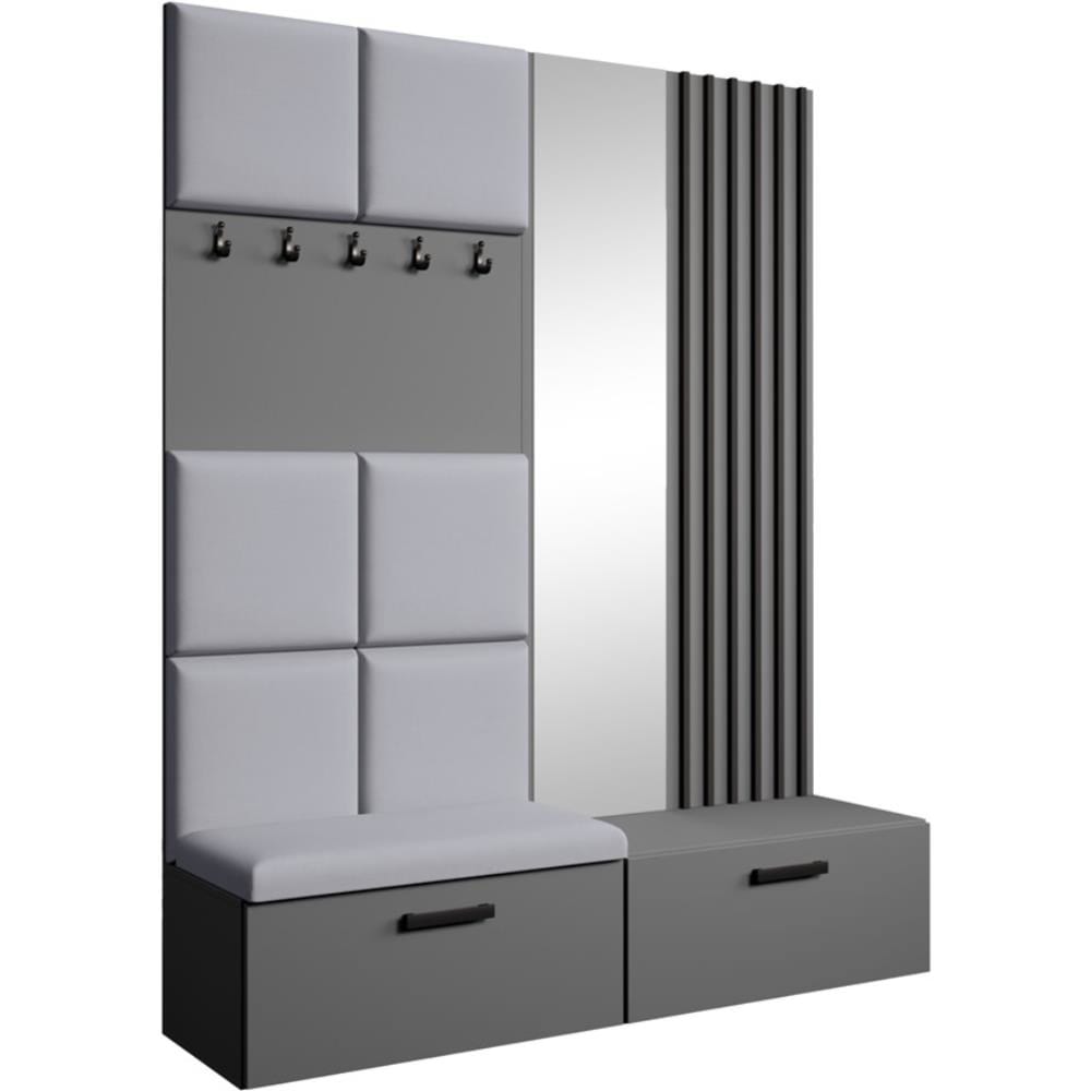 Wohnli Möbelsuche - Garderobe mit gepolsterten Paneelen