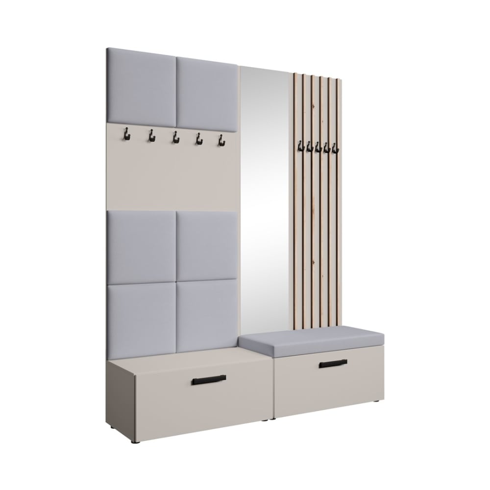 Wohnli Möbelsuche - Garderobe mit gepolsterten Paneelen