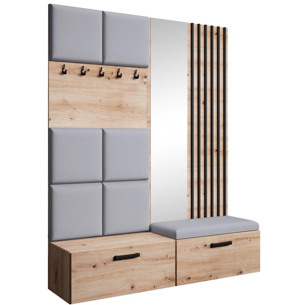 Wohnli Möbelsuche - Garderobe mit gepolsterten Paneelen