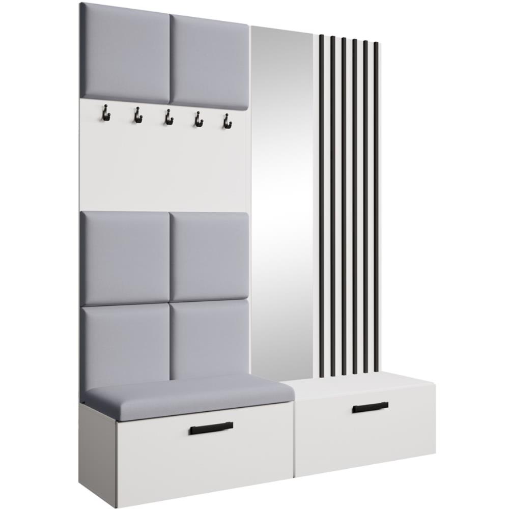 Wohnli Möbelsuche - Garderobe mit gepolsterten Paneelen