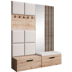 Wohnli Möbelsuche - Garderobe mit gepolsterten Paneelen