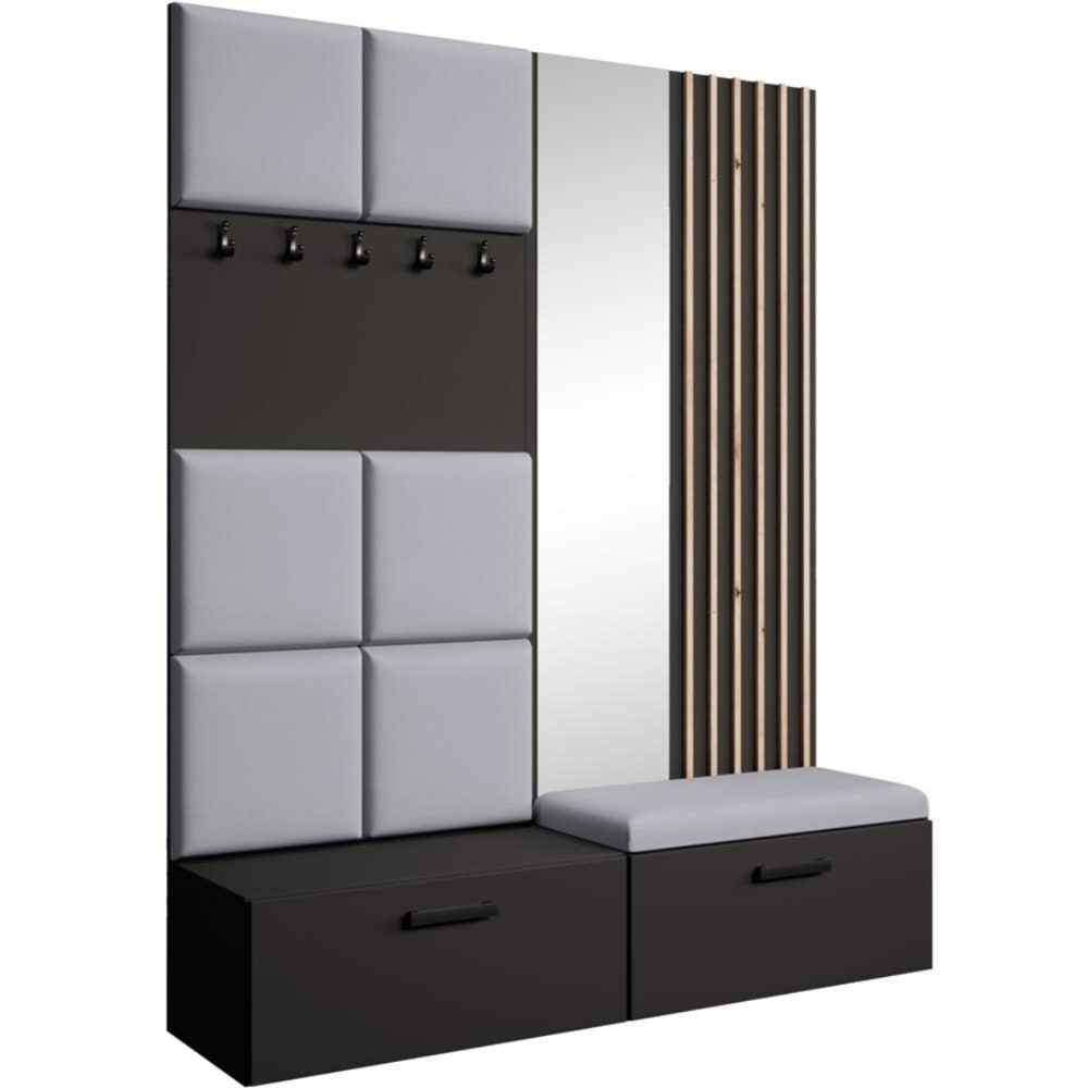 Wohnli Möbelsuche - Garderobe mit gepolsterten Paneelen