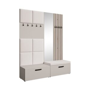 wohnli-moebel-suche-Garderobe-mit-gepolsterten-Paneelen-Spiegel-und-Lamellen-162x203-cm Wohnli Möbelsuche - Garderobe mit gepolsterten Paneelen
