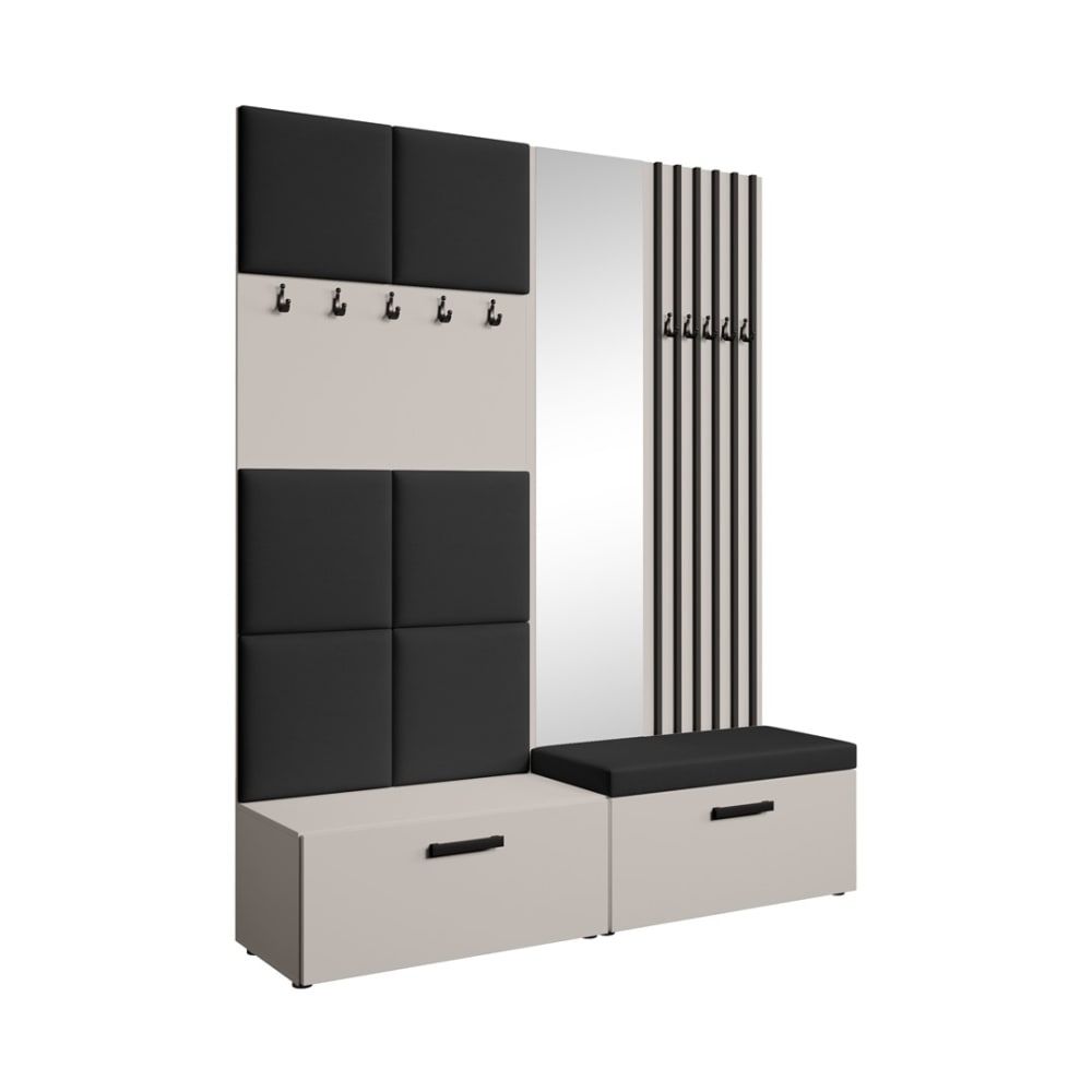 Wohnli Möbelsuche - Garderobe mit gepolsterten Paneelen