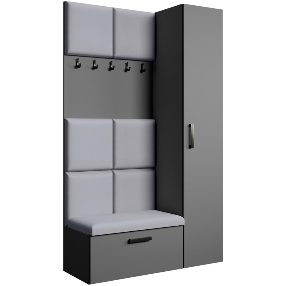 wohnli-moebel-suche-Garderobe-mit-gepolsterten-Paneelen-graphitgrau-121x203-cm Wohnli Möbelsuche - Garderobe mit gepolsterten Paneelen