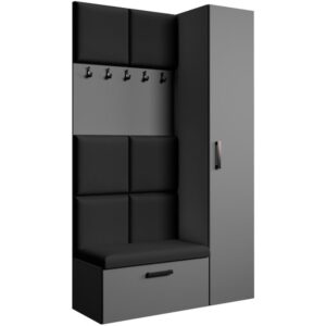 wohnli-moebel-suche-Garderobe-mit-gepolsterten-Paneelen-graphitschwarz-121x203-cm Wohnli Möbelsuche - Garderobe mit gepolsterten Paneelen