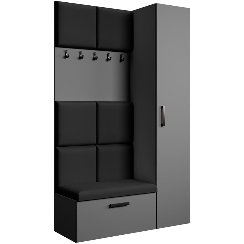 wohnli-moebel-suche-Garderobe-mit-gepolsterten-Paneelen-graphitschwarz-121x203-cm Wohnli Möbelsuche - Garderobe mit gepolsterten Paneelen