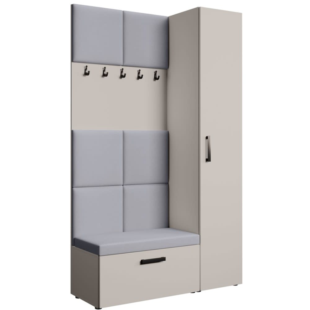 wohnli-moebel-suche-Garderobe-mit-gepolsterten-Paneelen-kaschmirgrau-121x203-cm Wohnli Möbelsuche - Garderobe mit gepolsterten Paneelen