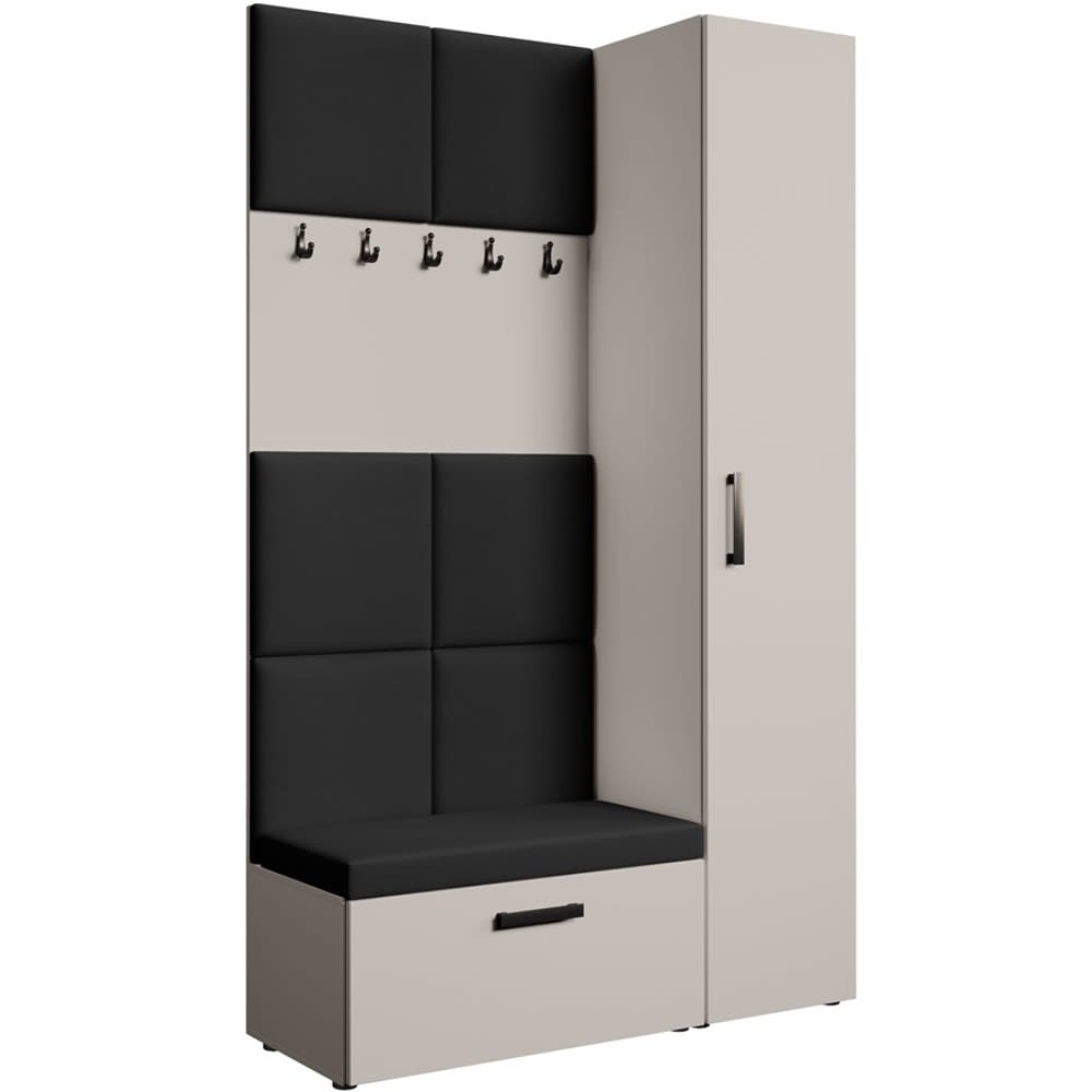 wohnli-moebel-suche-Garderobe-mit-gepolsterten-Paneelen-kaschmirschwarz-121x203-cm Wohnli Möbelsuche - Garderobe mit gepolsterten Paneelen