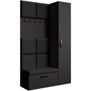 wohnli-moebel-suche-Garderobe-mit-gepolsterten-Paneelen-schwarz-121x203-cm Wohnli Möbelsuche - Garderobe mit gepolsterten Paneelen