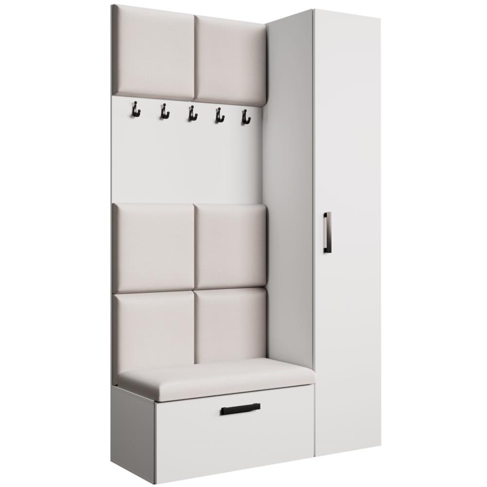 Wohnli Möbelsuche - Garderobe mit gepolsterten Paneelen