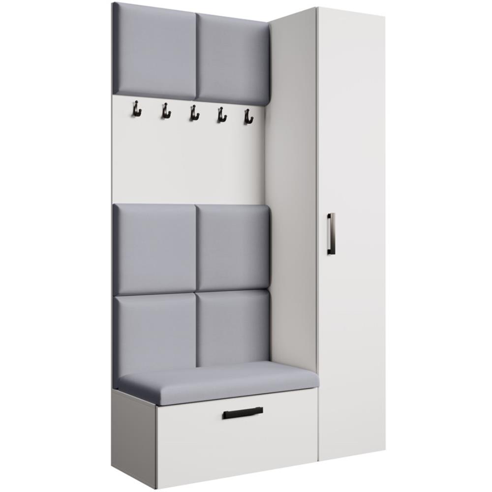 Wohnli Möbelsuche - Garderobe mit gepolsterten Paneelen