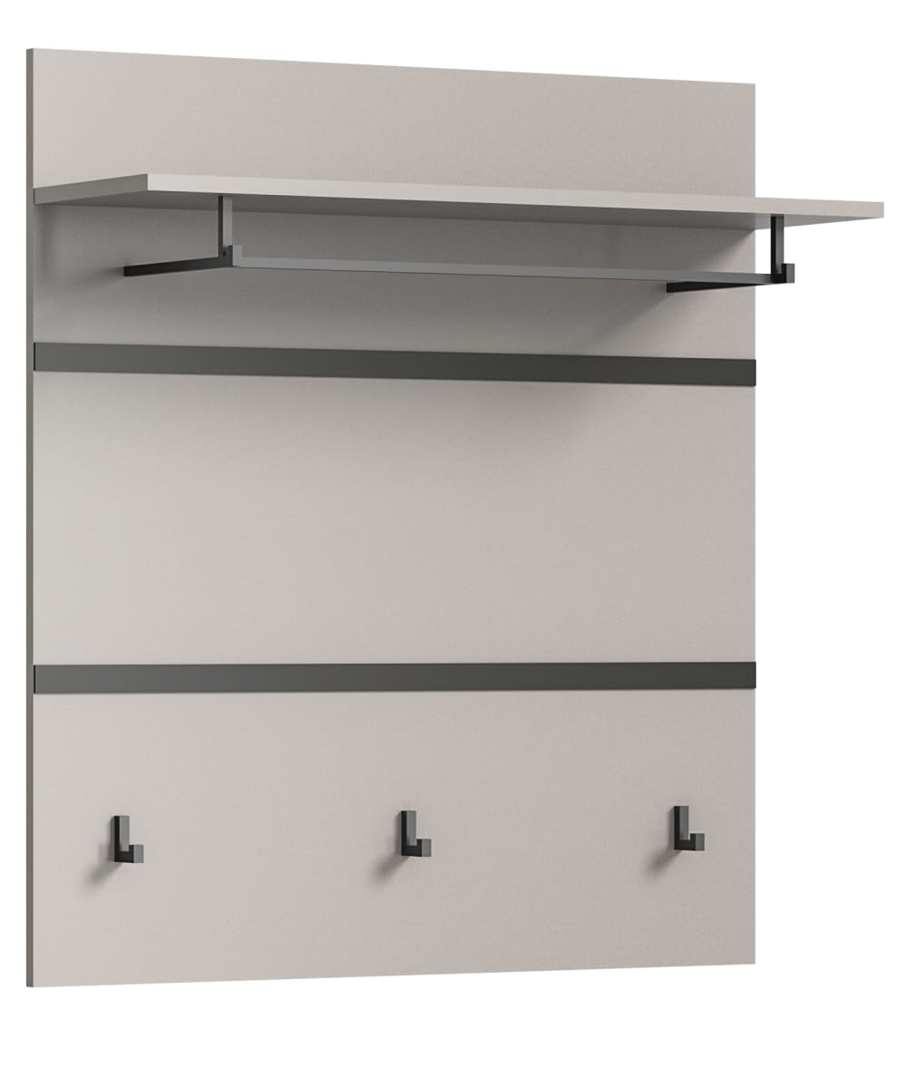 wohnli-moebel-suche-Garderobenpaneel-aus-Spanplatte-85x93x25-cm-grau Wohnli Möbelsuche - Garderobenpaneel aus Spanplatte
