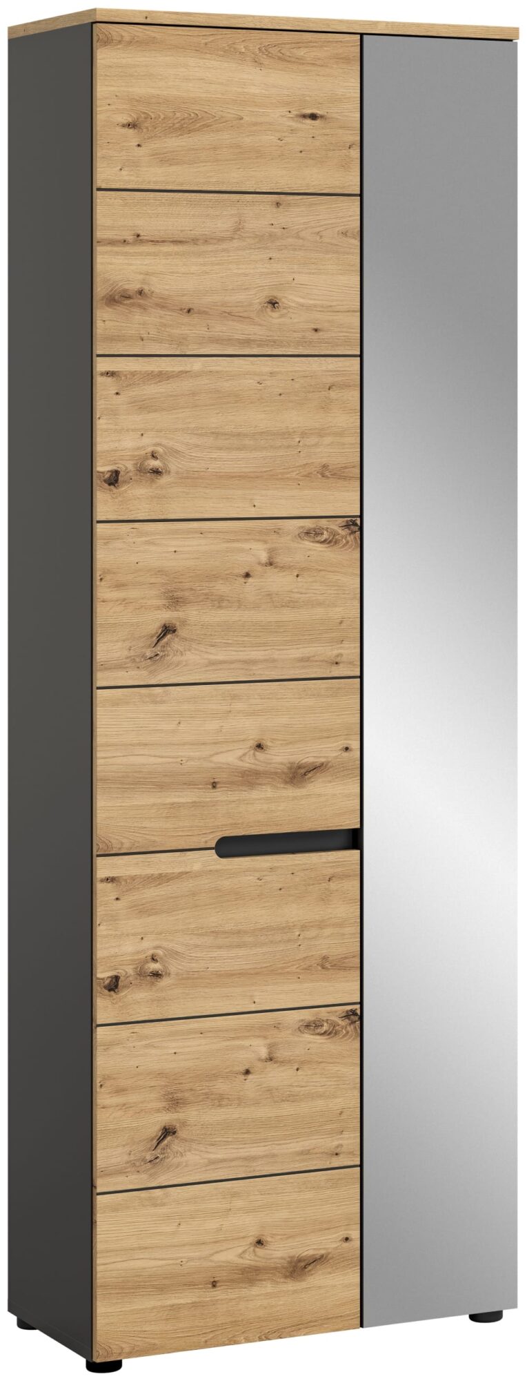 wohnli-moebel-suche-Garderobenschrank-aus-Spanplatte-65x190x37-cm-Basalt-grau Wohnli Möbelsuche - Garderobenschrank aus Spanplatte