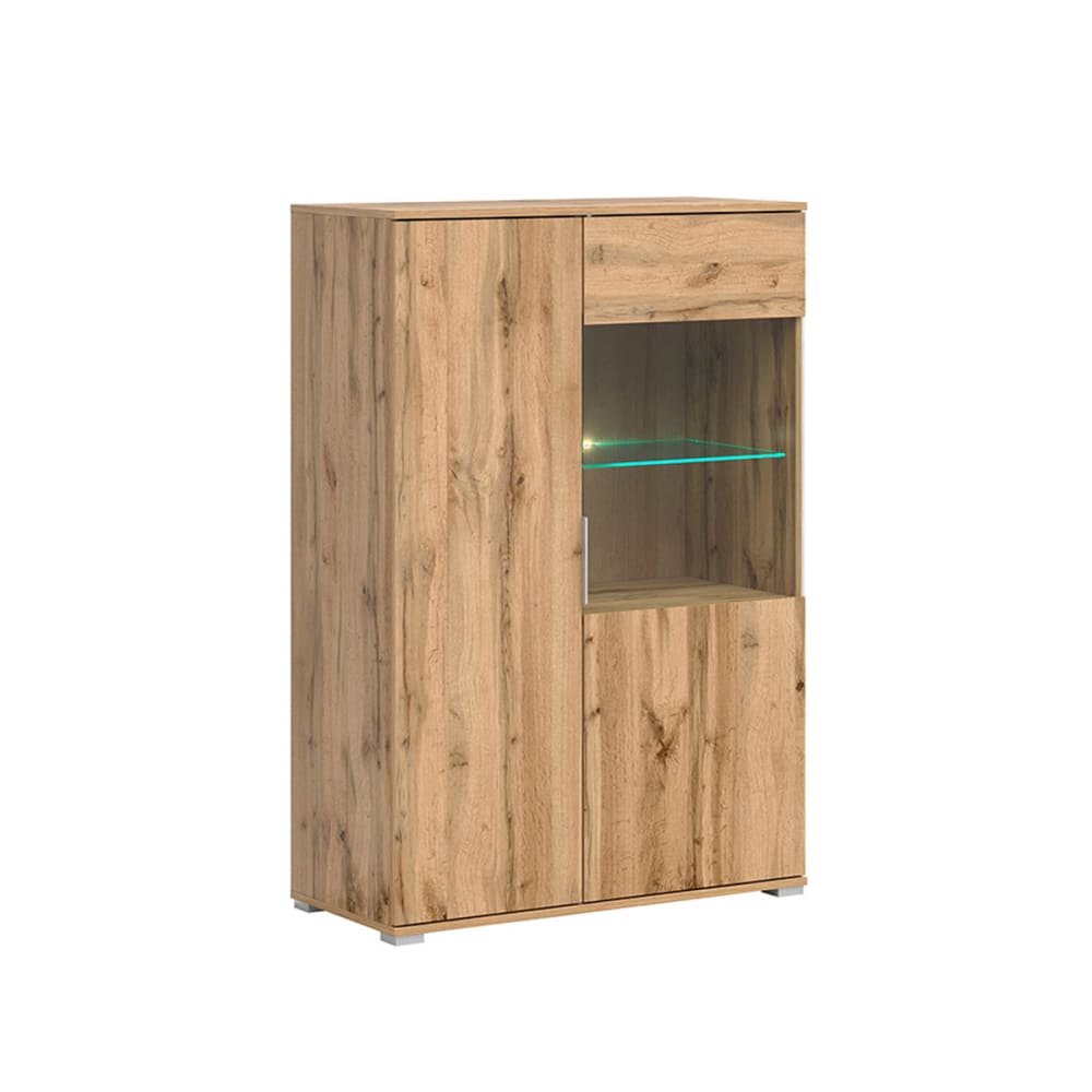 wohnli-moebel-suche-Geschirrschrank-mit-2-Tueren-Holzoptik-132cm Wohnli Möbelsuche - Geschirrschrank mit 2 Türen