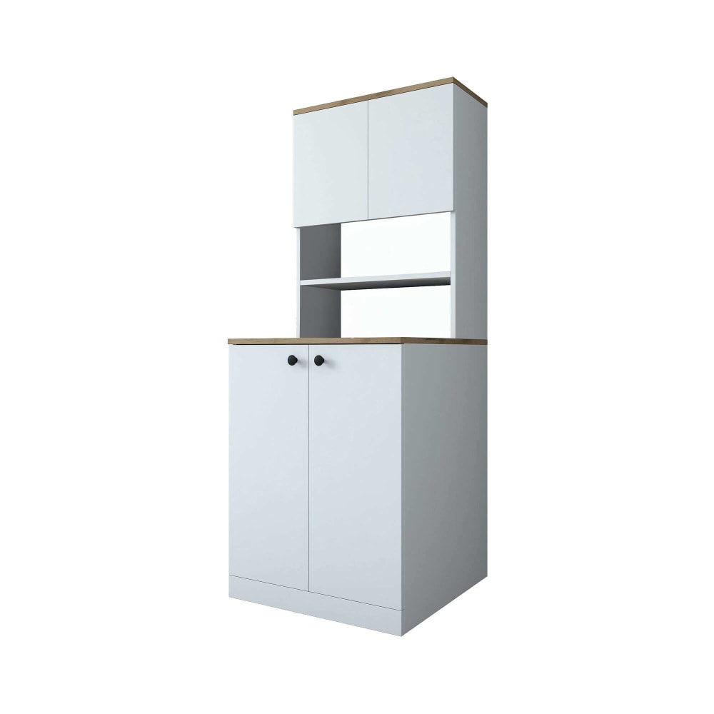 wohnli-moebel-suche-Grosser-Mehrzweckschrank-mit-weissem-Holzeffekt-Walnuss-70x73h184-cm Wohnli Möbelsuche - Großer Mehrzweckschrank mit weißem Holzeffekt