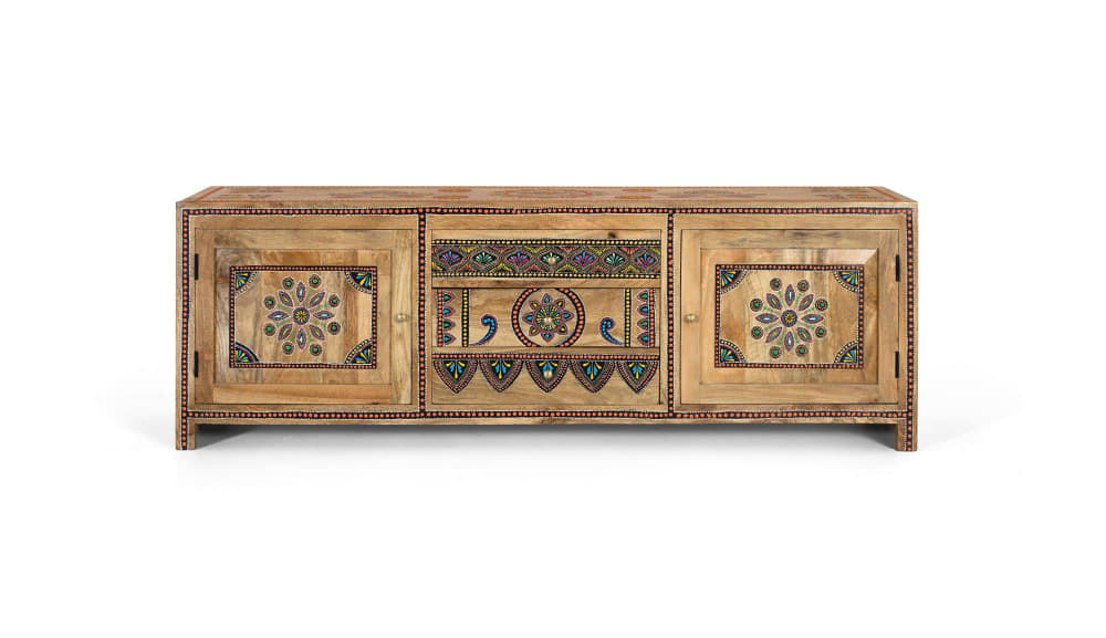 wohnli-moebel-suche-Handgefertigter-TV-Schrank-aus-Mangoholz-150-cm Wohnli Möbelsuche - Handgefertigter TV-Schrank aus Mangoholz 150 cm