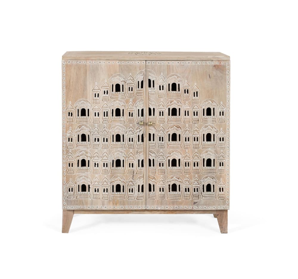 Wohnli Möbelsuche - Handgeschnitztes Sideboard aus Mangoholz