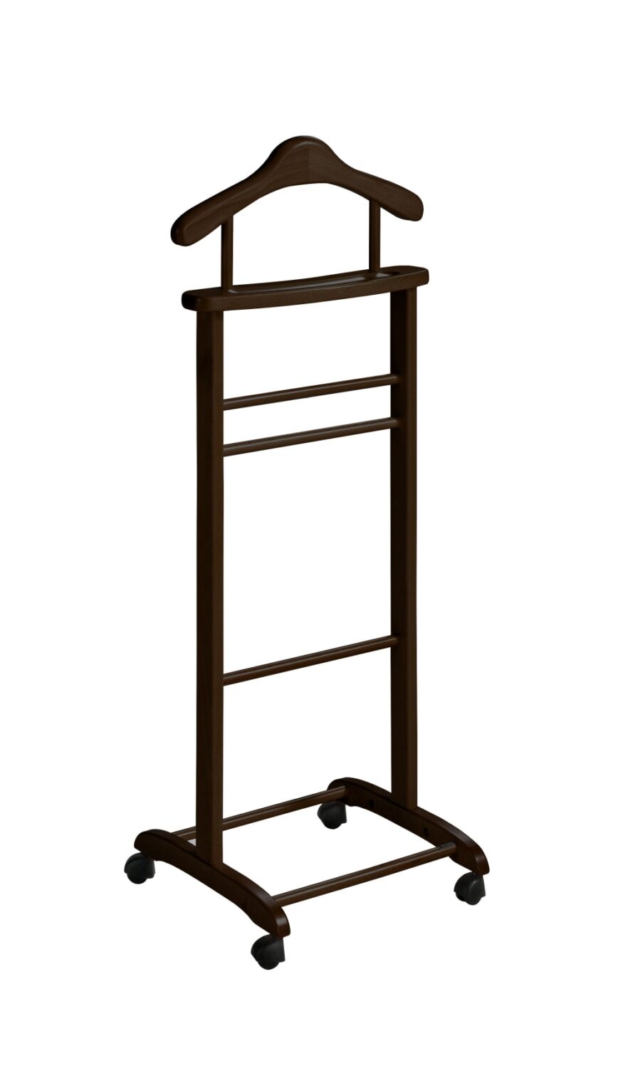 Wohnli Möbelsuche - Herrendiener aus lackiertem Buchenholz in Wenge 110x45x34 cm