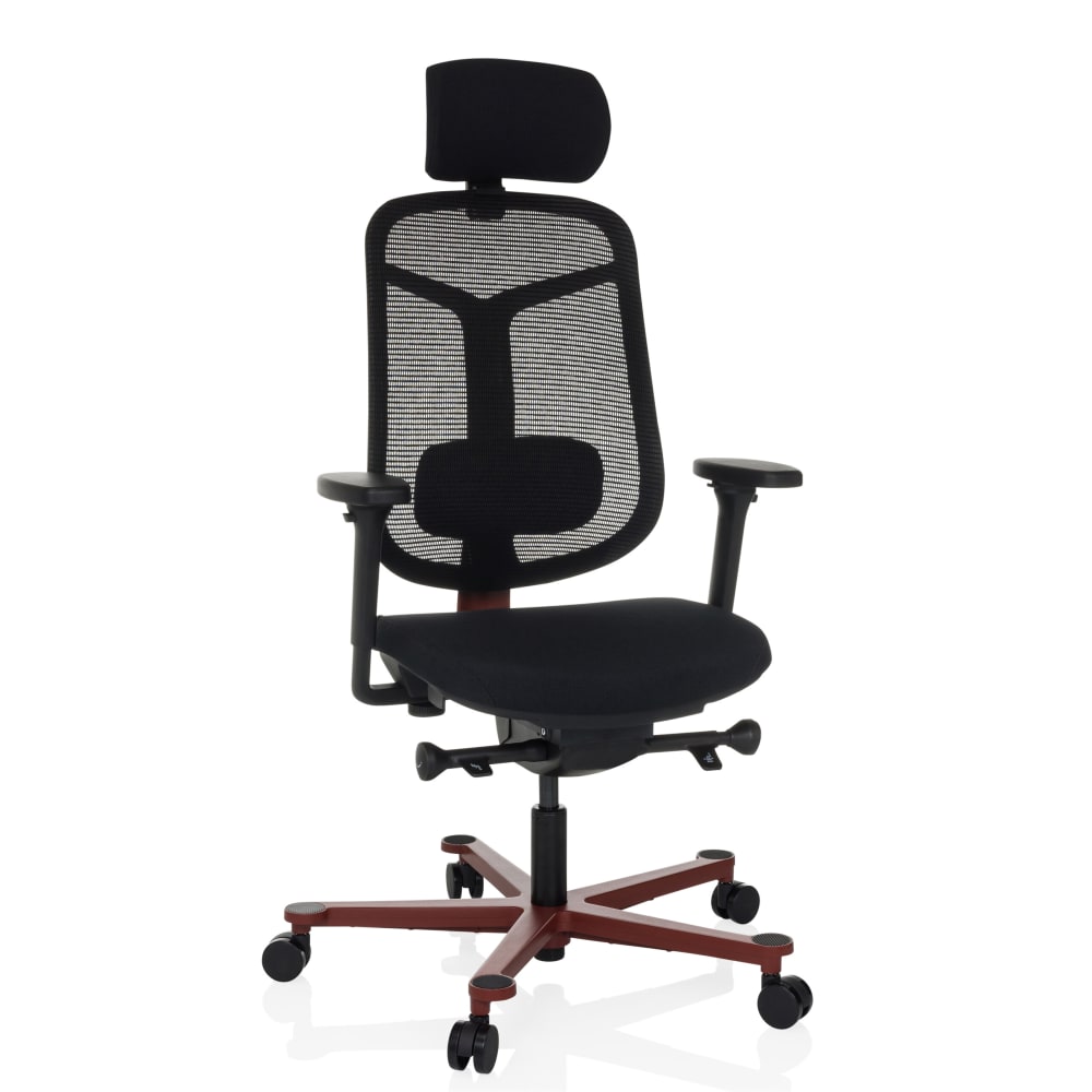 wohnli-moebel-suche-High-End-Buerostuhl-aus-StoffNetzstoff-SchwarzRot Wohnli Möbelsuche - High End Bürostuhl aus Stoff / Netzstoff