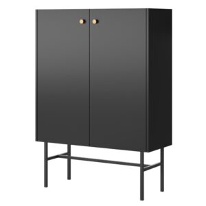 wohnli-moebel-suche-Highboard-2-tuerig-Schwarz-93-cm Wohnli Möbelsuche - Highboard 2-türig