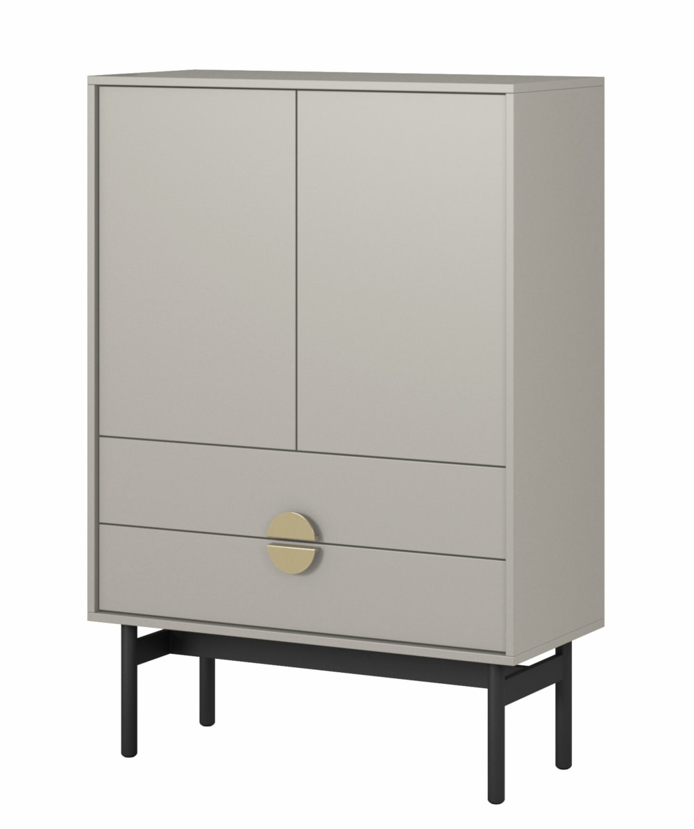 wohnli-moebel-suche-Highboard-2-tuerig-mit-2-Schubladen-Graubeige Wohnli Möbelsuche - Highboard 2-türig mit 2 Schubladen
