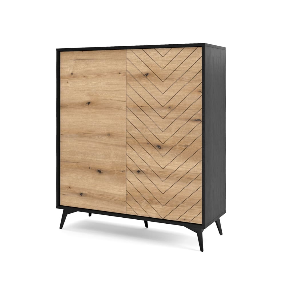 wohnli-moebel-suche-Highboard-2-tuerig-mit-Fischgraetmuster-104-cm Wohnli Möbelsuche - Highboard 2-türig mit Fischgrätmuster