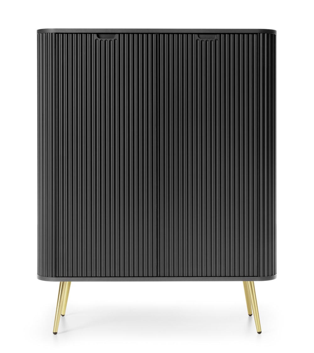 wohnli-moebel-suche-Highboard-2-tuerig-schwarz-mit-goldenen-Beinen-103-cm Wohnli Möbelsuche - Highboard 2-türig