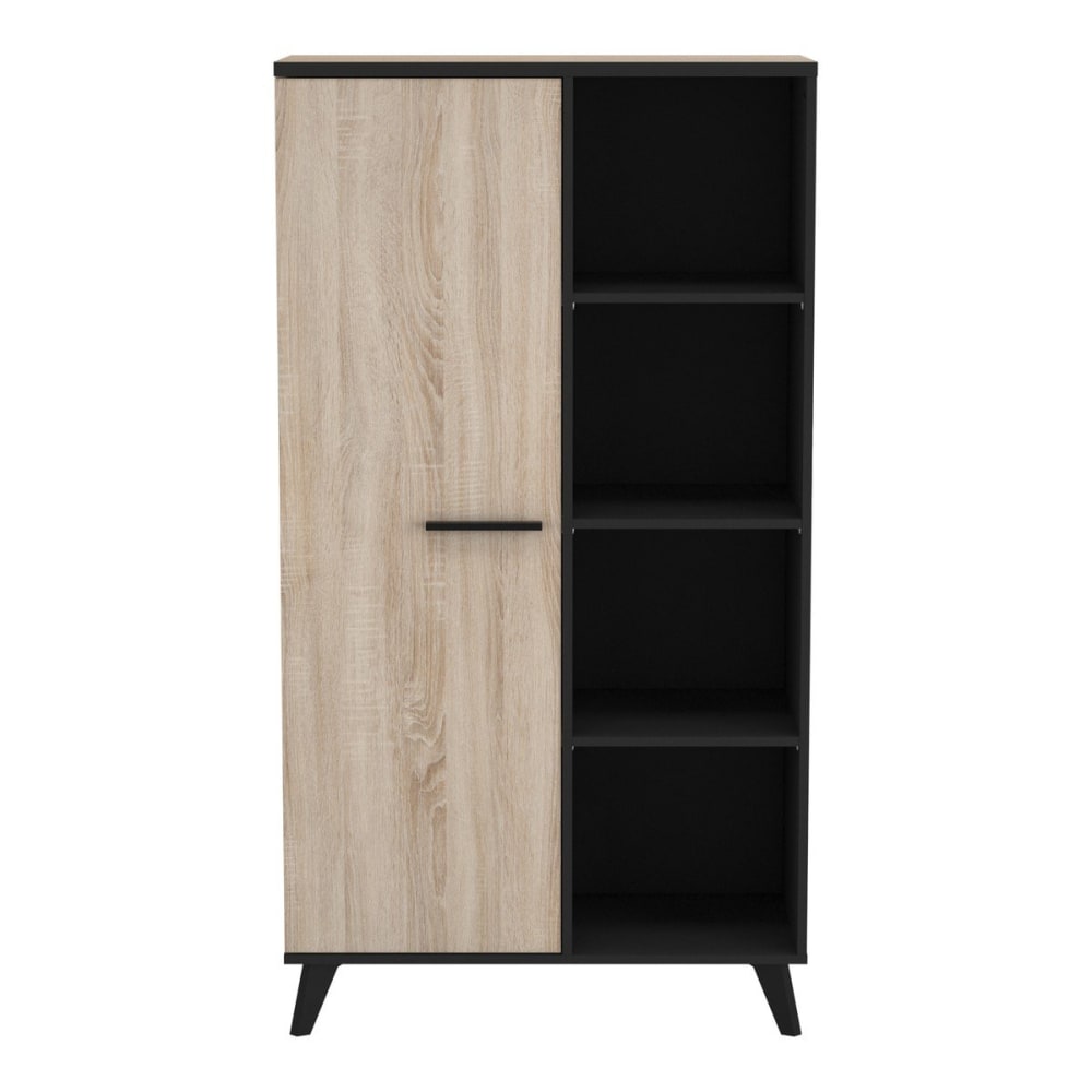 wohnli-moebel-suche-Highboard-mit-1-Tuer-und-4-Faechern-L83-x-H154-cm-Dekor-Eiche Wohnli Möbelsuche - Highboard mit 1 Tür und 4 Fächern L83 x H154 cm - Dekor Eiche