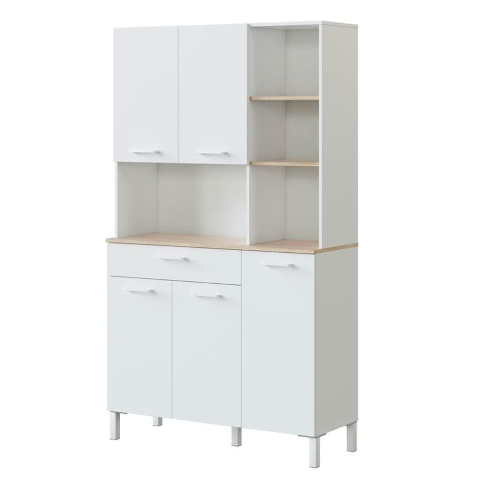 wohnli-moebel-suche-Highboard-mit-5-Tueren-und-1-Schublade-H186-cm-Weiss Wohnli Möbelsuche - Highboard mit 5 Türen und 1 Schublade - H186 cm - Weiß