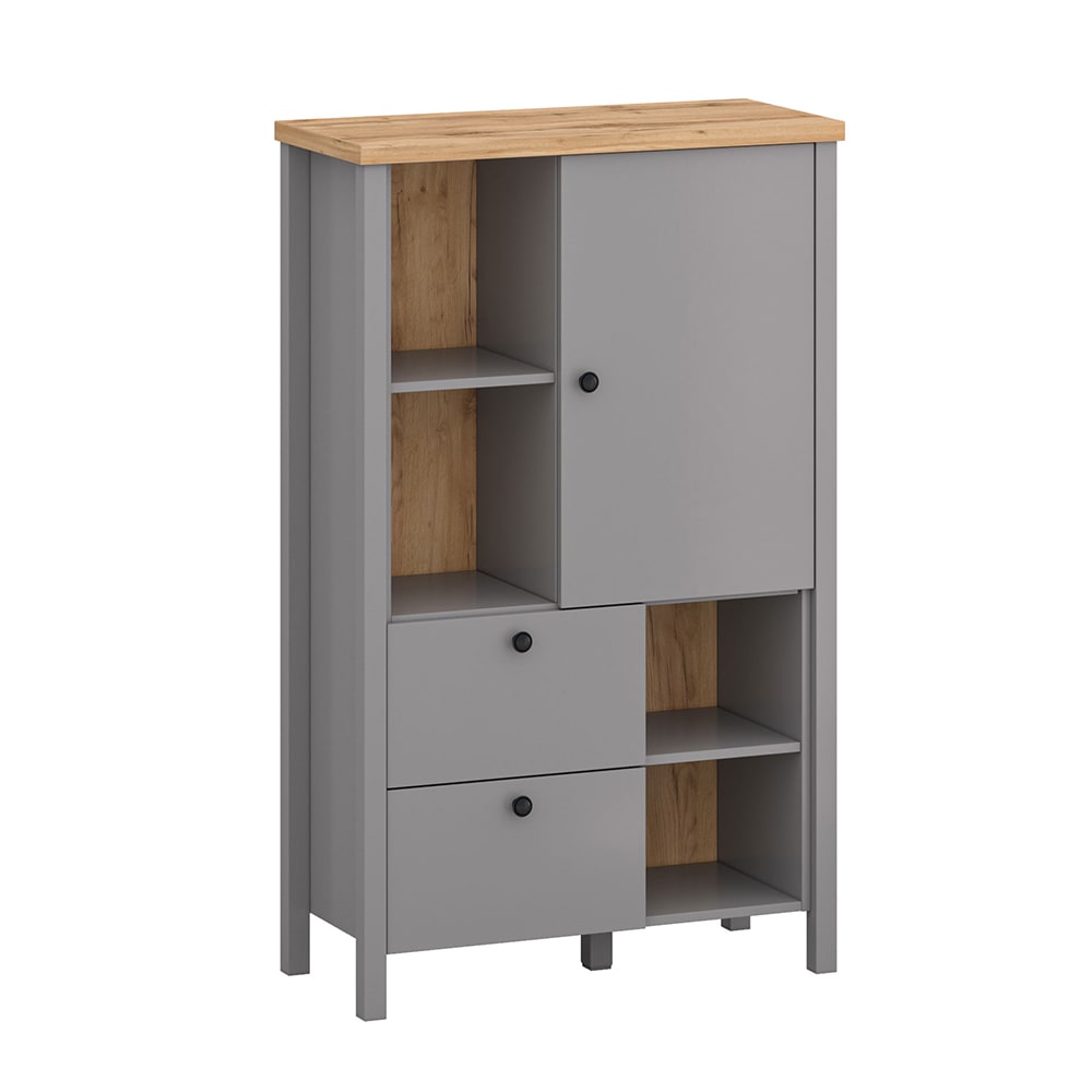 Wohnli Möbelsuche - Highboard mit Tür & Schubladen aus Holz