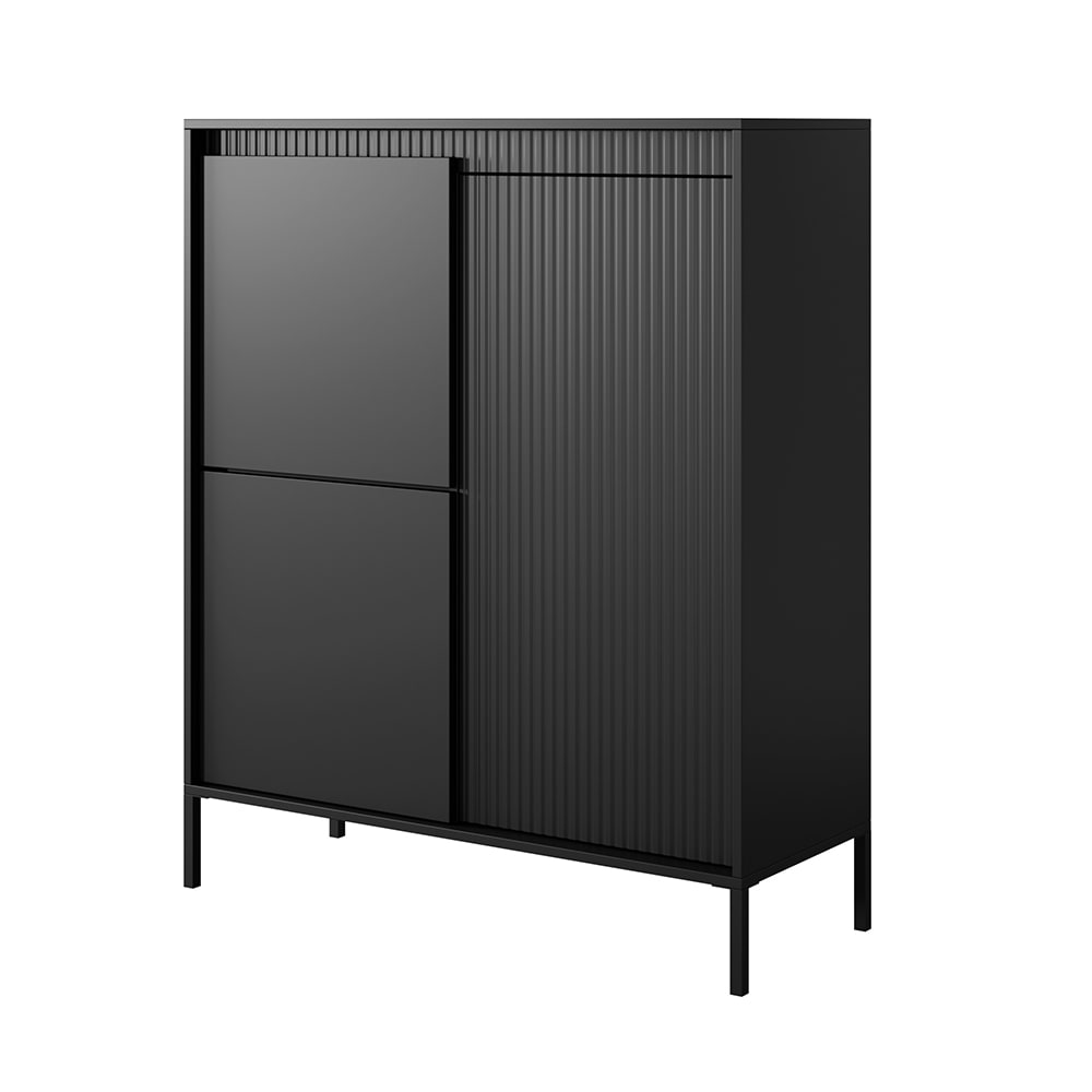 wohnli-moebel-suche-Highboard-mit-viel-Stauraum-aus-MDF-68x68x49cm-schwarz Wohnli Möbelsuche - Highboard mit viel Stauraum aus MDF