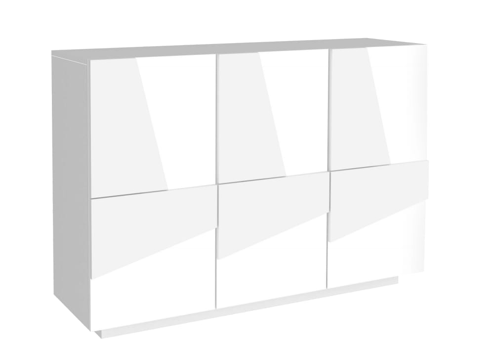 wohnli-moebel-suche-Hochglanzweisses-Sideboard-in-Holzoptik-121-x-38-x-86-cm Wohnli Möbelsuche - Hochglanzweißes Sideboard in Holzoptik