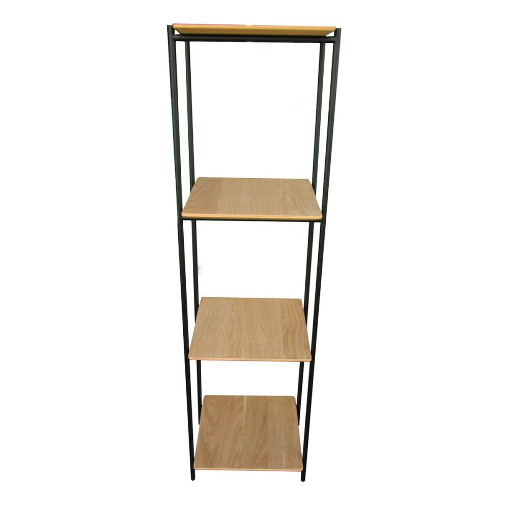 wohnli-moebel-suche-Hochregal-mit-Eichenholzfurnier-Metall Wohnli Möbelsuche - Hochregal mit Eichenholzfurnier Metall