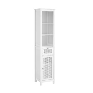 wohnli-moebel-suche-Hochschrank-mit-3-offenem-Faechern-und-1-Schublade-MDF-Weiss Wohnli Möbelsuche - Hochschrank mit 3 offenem Fächern und 1 Schublade MDF Weiß