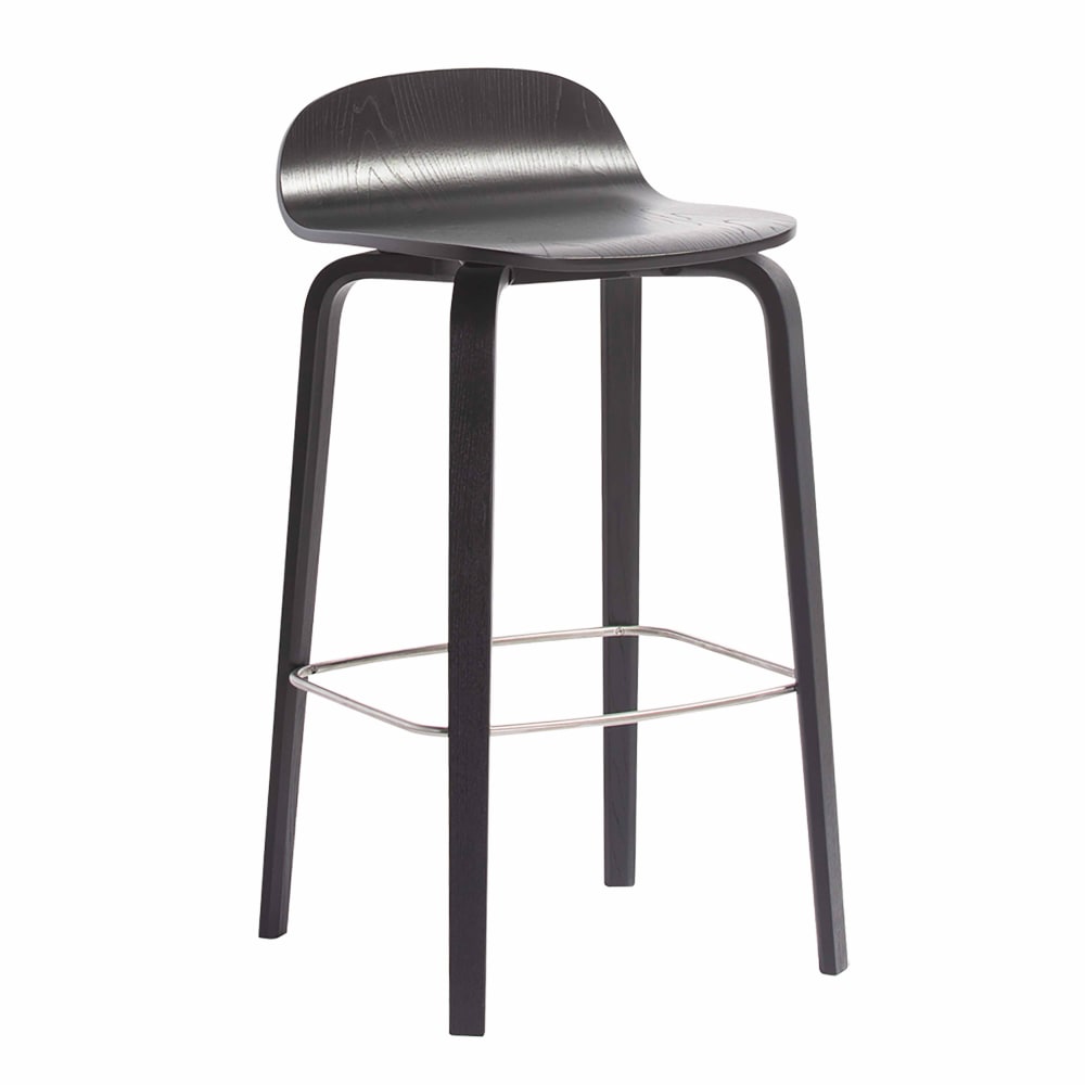 Wohnli Möbelsuche - Hochstuhl aus schwarzem Natureichensperrholz