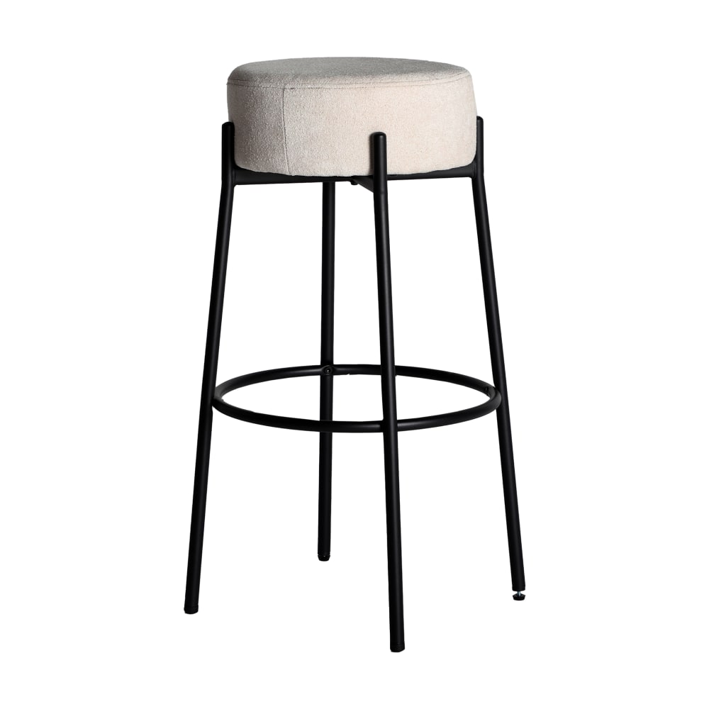 wohnli-moebel-suche-Hocker-aus-Polyester-in-cremefarbener-Farbe-41x41x78cm Wohnli Möbelsuche - Hocker aus Polyester in cremefarbener Farbe 41x41x78cm