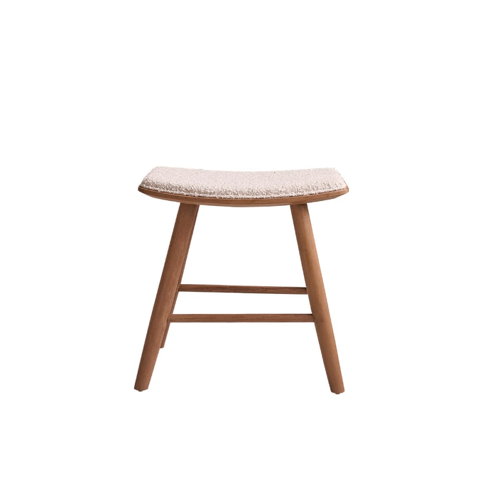 wohnli-moebel-suche-Hocker-aus-massivem-Teakholz-Sitzflaeche-aus-Boucle-45-cm Wohnli Möbelsuche - Hocker aus massivem Teakholz Sitzfläche aus Bouclé 45 cm